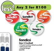 Sondico Size 5 Football-2 Nos