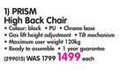 Prism High Back Chair-Each