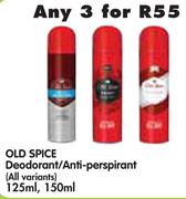 Old Spice Deodorant/Anti-Perspirant(All Variants)-3x125/150ml