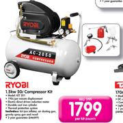 Ryobi 1.5W 50Ltr Compressor Kit KIT 201-Per Kit