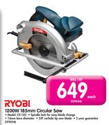 Ryobi 1200W 185mm Circular Saw CS-185-Each