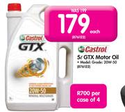 Castrol 5Ltr GTX Motor Oil Grade:20W-50-Each