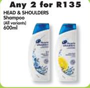 Head And Shoulders Shampoo (All Variants)-2 x 600ml