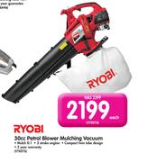 Ryobi 30cc Petrol Blower Mulching Vacuum