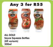 All Gold Sauce Squeeze Bottles(All Variants)-3x500ml