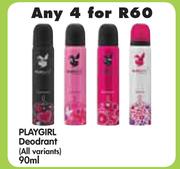Playgirl Deodorant(All Variants)-4 x 90ml