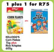 Kellogg's Corn Flakes-1Kg Plus Rice Krispies-600g