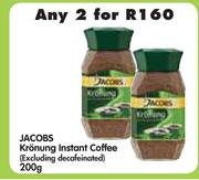Jacobs Kroning Instant Coffee(Excluding Decafeinated)-2x200g