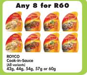 Royco Cook-In-Sauce(All Variants)-8x42g, 44g, 54g, 57g Or 60g