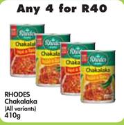 Rhodes Chakalaka(All Variants)-4x410g