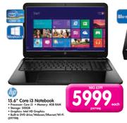 HP 15.6" Core i3 Notebook