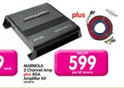 Marriola 2 Channel Amp plus 8GA Amplifier Kit-Per Kit