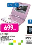 Sinotec 7" Portable DVD Player PDVD-702PK