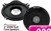 Pioneer 6" 230W Dual Cone Speakers TS-G1615R-Per Pair