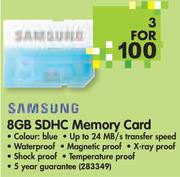 Samsung 8GB SDHC Memory Card-3's