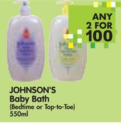 Johnson's Baby Bath(Bedtime Or Tap-To-Toe)-2x550ml