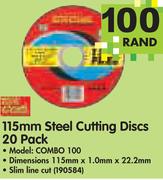 115mm Steel Cutting Discs 20 Pack COMBO 100