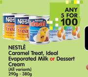 Nestle Caramel Treat, Ideal Evaporated Milk Or Dessert Cream(All variants)-5x290-380g