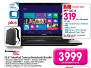 Lenovo 15.6" IdeaPad Celeron Notebook Bundle-Per Bundle-My Gig 2