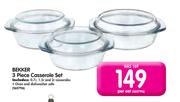 Bekker 3 Piece Casserole Set-Per Set