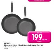 Apollo 24cm and 28cm 2 Pack Non-Stick Frying Pan Set-Per Set