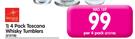 4 Pack Toscana Whisky Tumblers-Per 4 Pack