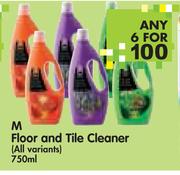 M Floor And Tile Cleaner(All Variants)-6x750ml