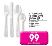 Stylehouse 16 Piece Olivia Cutlery Set-Per Set