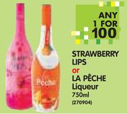 1Strawberry Lips Or La Peche Liqueur-750ml Each