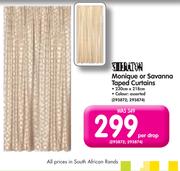 Monique Or Savanna Taped Curtains-Per Drop