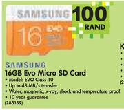 Samsung 16GB Evo Micro SD Card