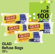 Glad Refuse Bags-5 x 20's