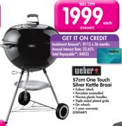Weber 57cm One Touch Silver Kettle Braai