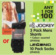 Jockey 3-Pack Mens Skants Or 10-Pack Socks