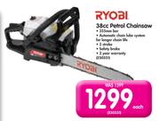 Ryobi 38cc Petrol Chainsaw-Each
