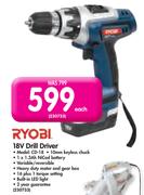 Ryobi 18V Drill Driver CD-18