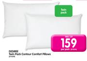 Desiree Twin Pack Contour Comfort Pillows-Per Pack