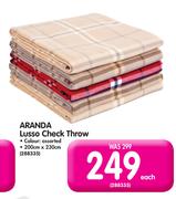 Aranda Lusso Check Throw-Each
