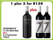 Zevenwacht 1xTin Mine Red + 2x7evenrood-750ml