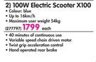 Zingo 100W Electric Scooter X100-Each
