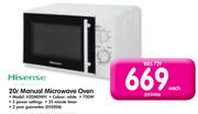 Hisense 20L Manual Microwave Oven H20M0WH