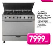 Sunbean 900mm 5 Burner Gas/Electric Stove SGEO-900SA