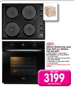 Defy 600mm Slimline Eye Level Oven NCP Plus Slimline Hob Set WCP DCB005-Per Set