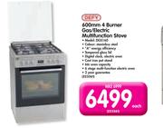 Defy 600mm 4 Burner Gas/Electric Multifunction Stove DGS160