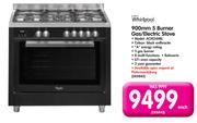 Whirlpool 900mm 5 Burner Gas/Electric Stove ACM244BL
