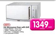 Defy 34L Microwave Oven With Grill DMO343