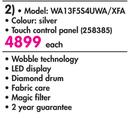 Samsung 13kg Top Loader Washing Machine WA13FSS4UWW/XFA