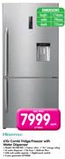 Hisense 610Ltr Combi Fridge/Freezer With Water Dispenser H610BI-WD