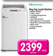 Hisense 8kg Top Load Washer WTS802