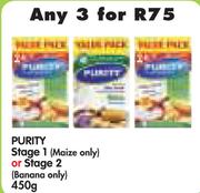Purity Stage 1(Maize Only) Or Stage 2(Banana Only)-3x450g